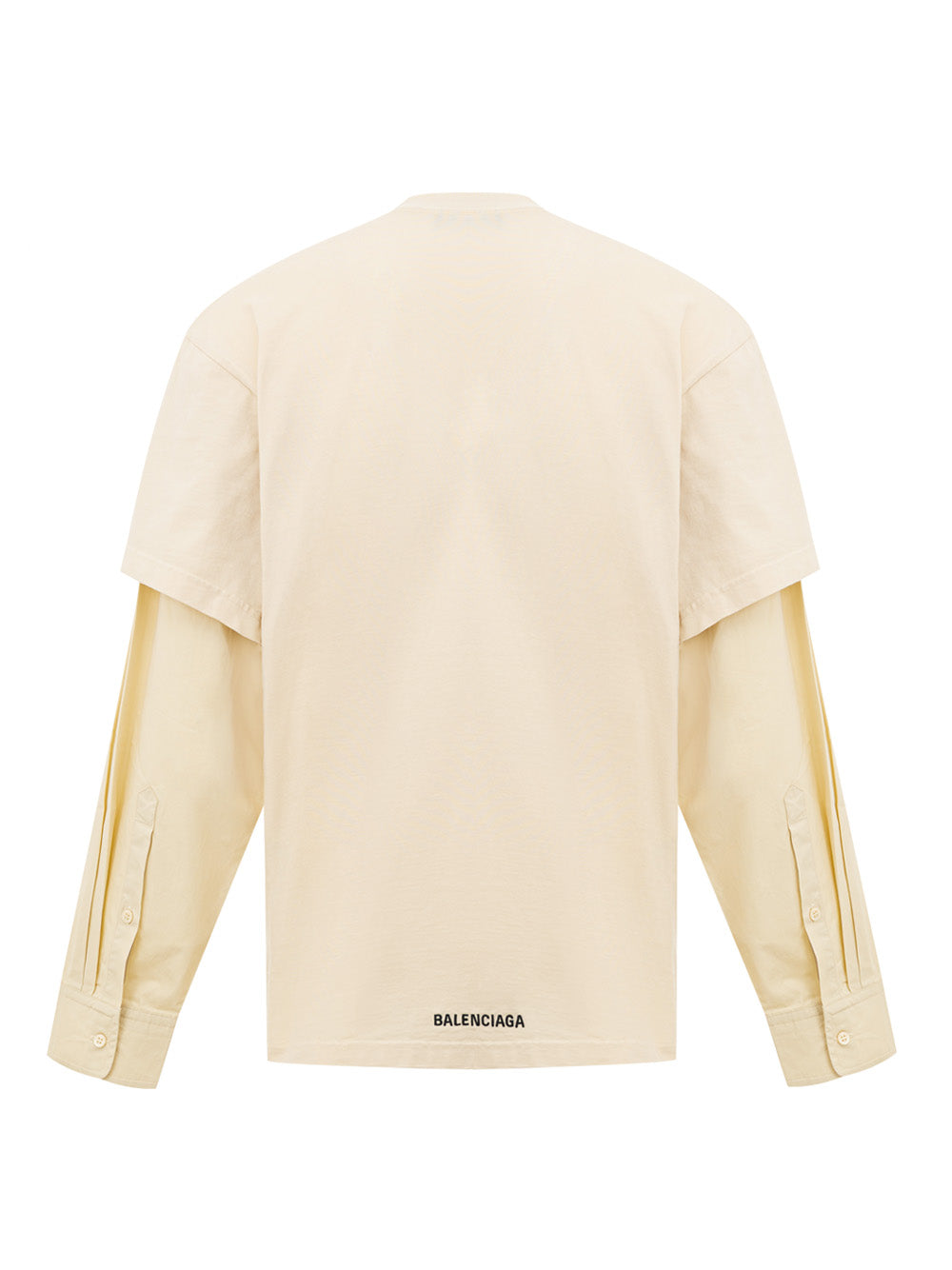 Layered T-Shirt Color Crema Balenciaga