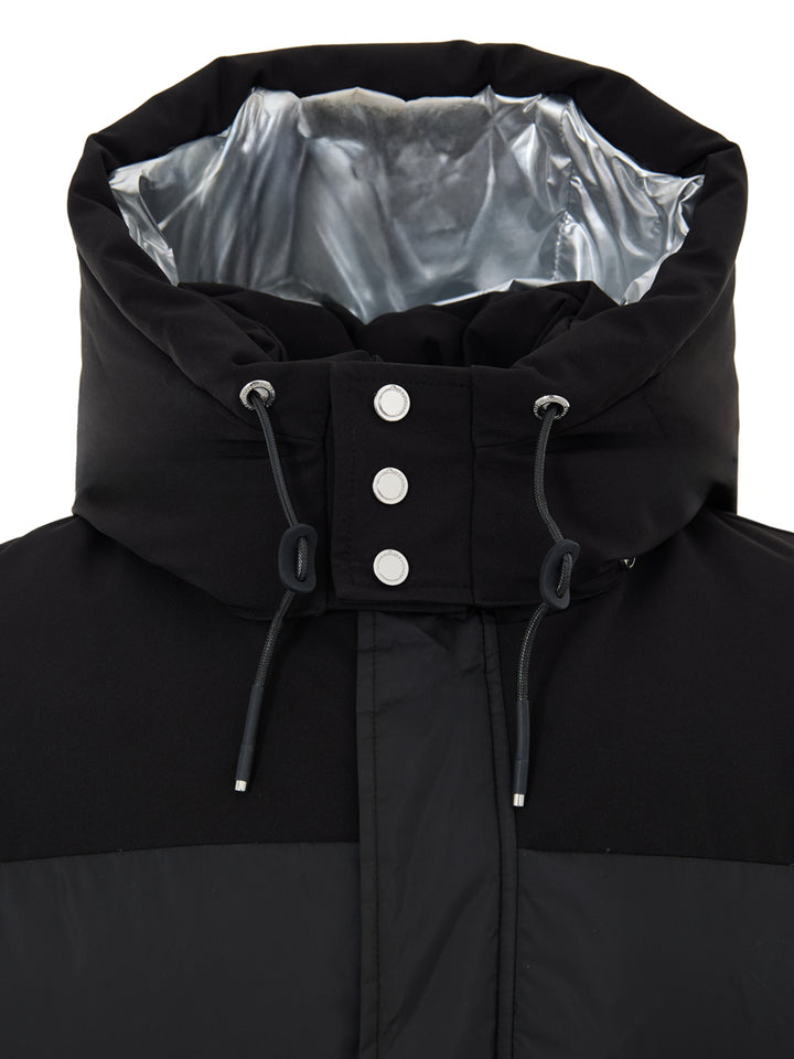 Giubbino Imbottito con Cappuccio in Nero Moose Knuckles