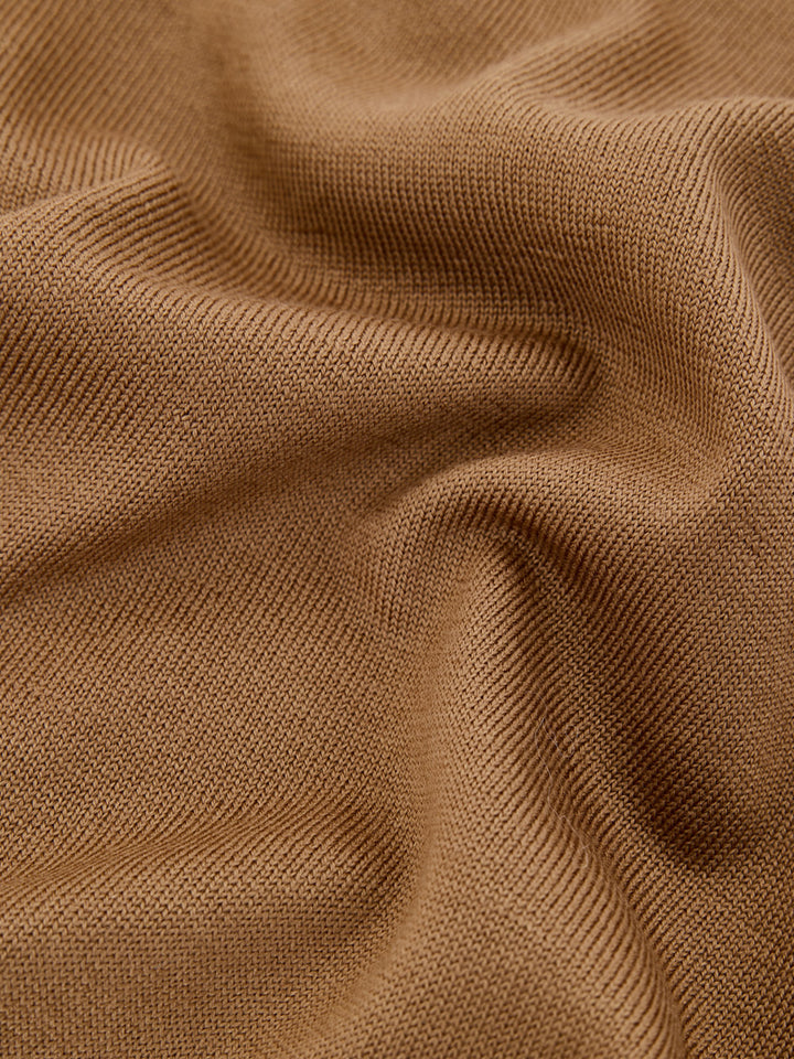 Maglione Girocollo Marrone in Lana Sottile Gran Sasso