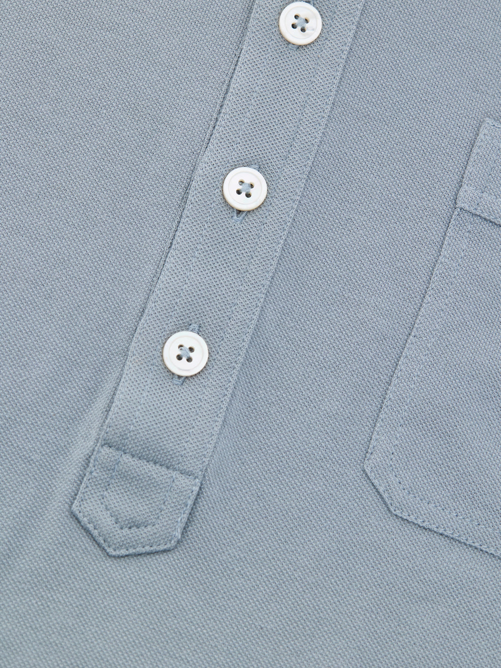 Polo in Cotone Piquet Azzurro Tom Ford