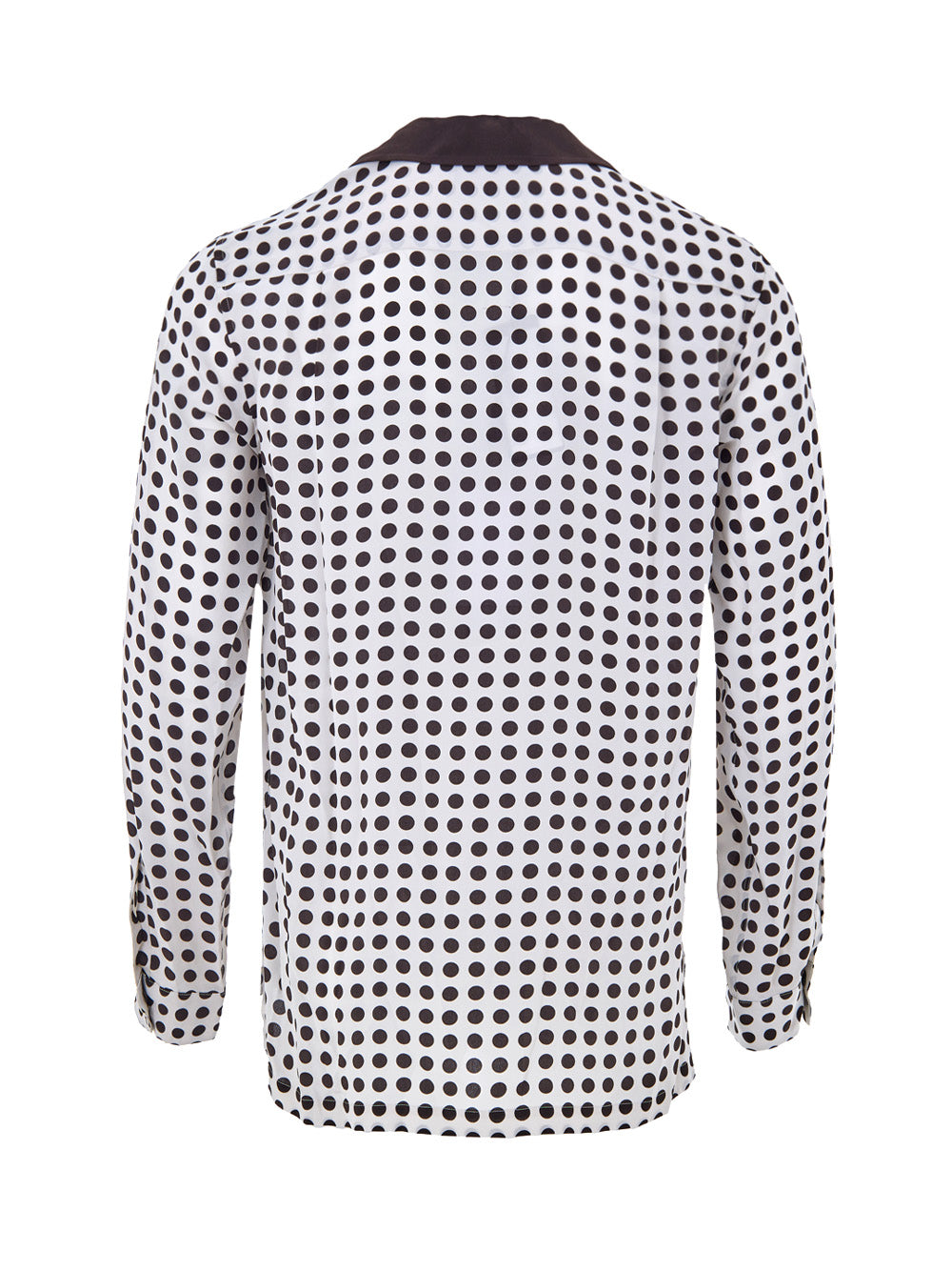 Camicia in Seta a Pois Bianchi/Neri Dolce & Gabbana