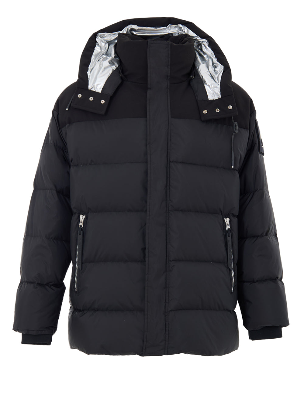Giubbino Imbottito con Cappuccio in Nero Moose Knuckles
