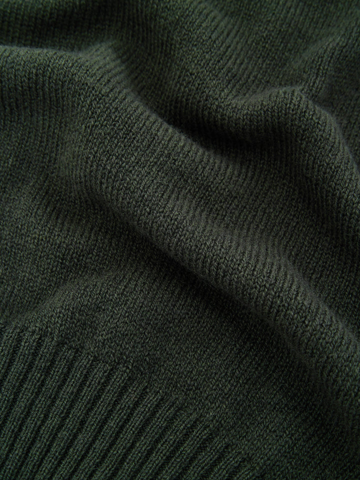Maglione Dolcevita in Lana Verde Scuro Gran Sasso