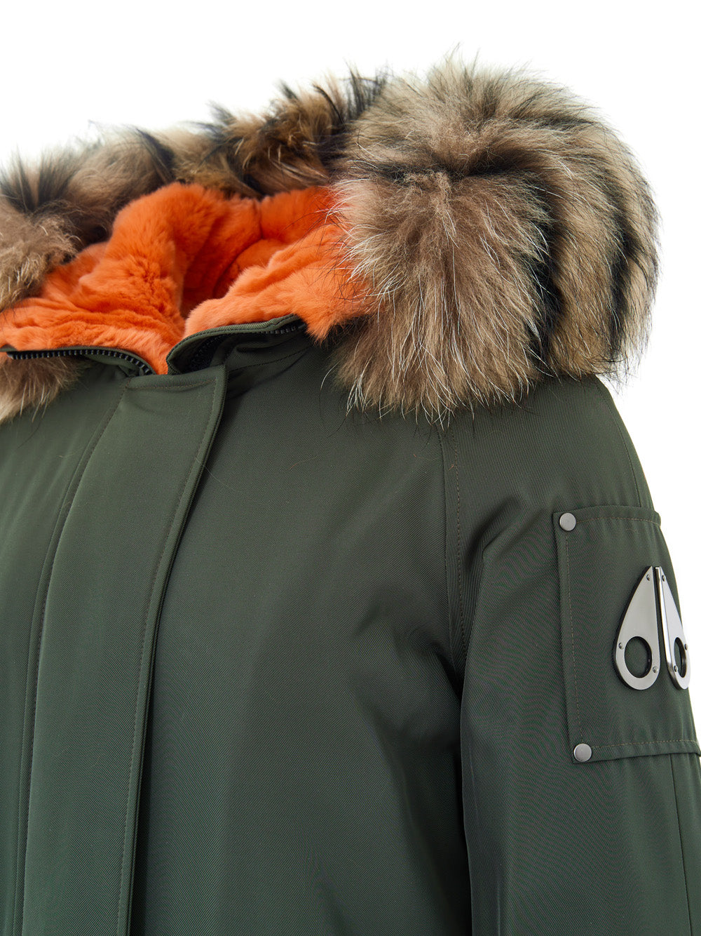 Giubbino Lungo Imbottito in Verde Moose Knuckles