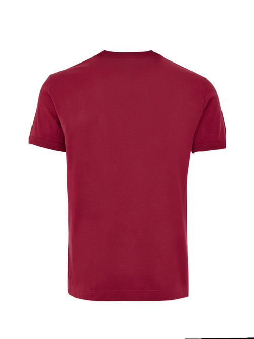 T-shirt Girocollo in Cotone Bordeaux Dolce & Gabbana