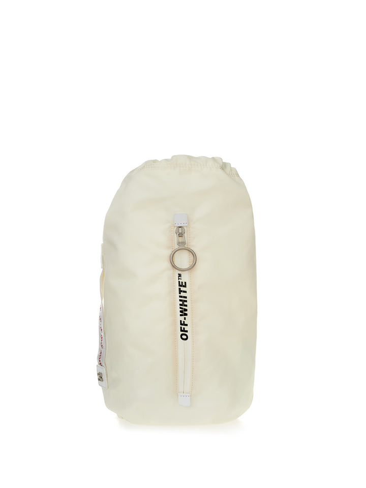 One-shoulder backpack in Off-White technical fabric