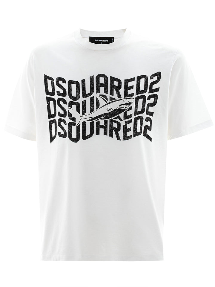 T-Shirt con Stampa Logo Dsquared2
