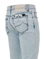 Jeans Bard in Denim Chiaro a Righe Jacob Cohen