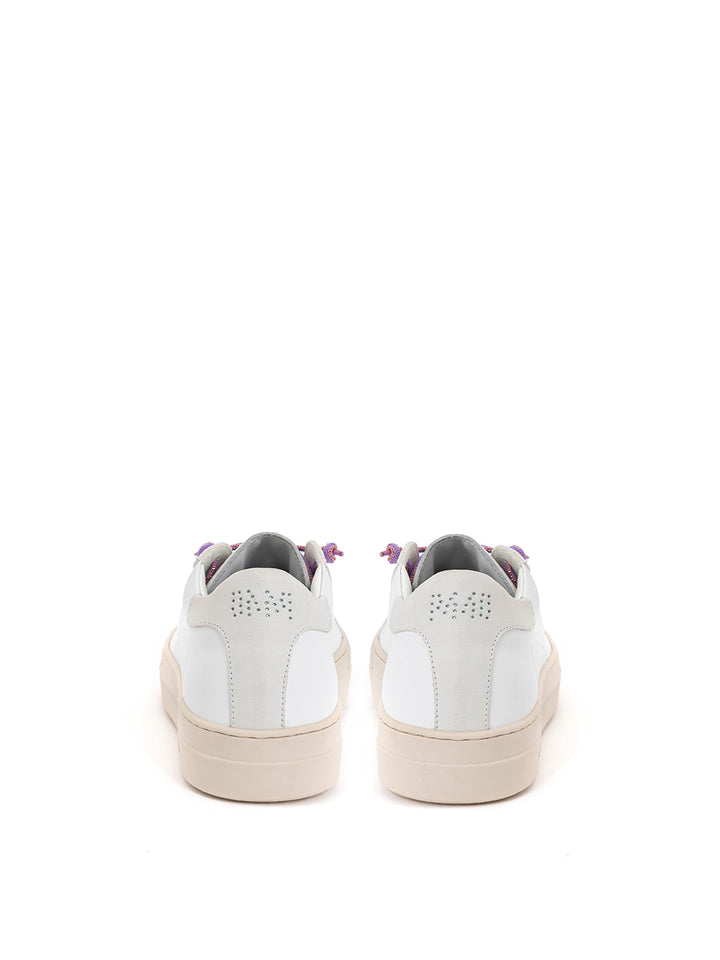 Thea sneaker in white leather P448
