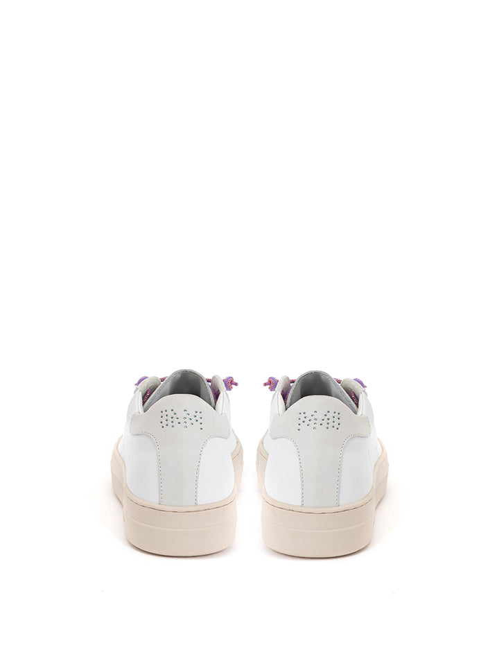 Zapatilla Thea de piel blanca P448