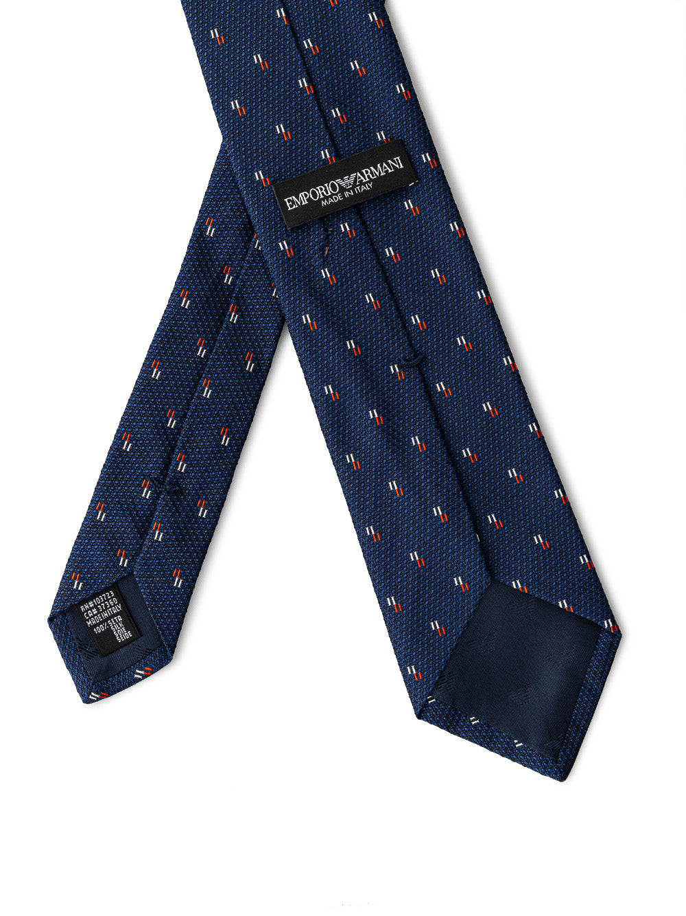 Blue silk tie by Emporio Armani