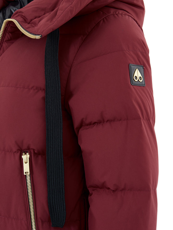 Piumino Bordeaux Imbottito con Zip Gold Moose Knuckles