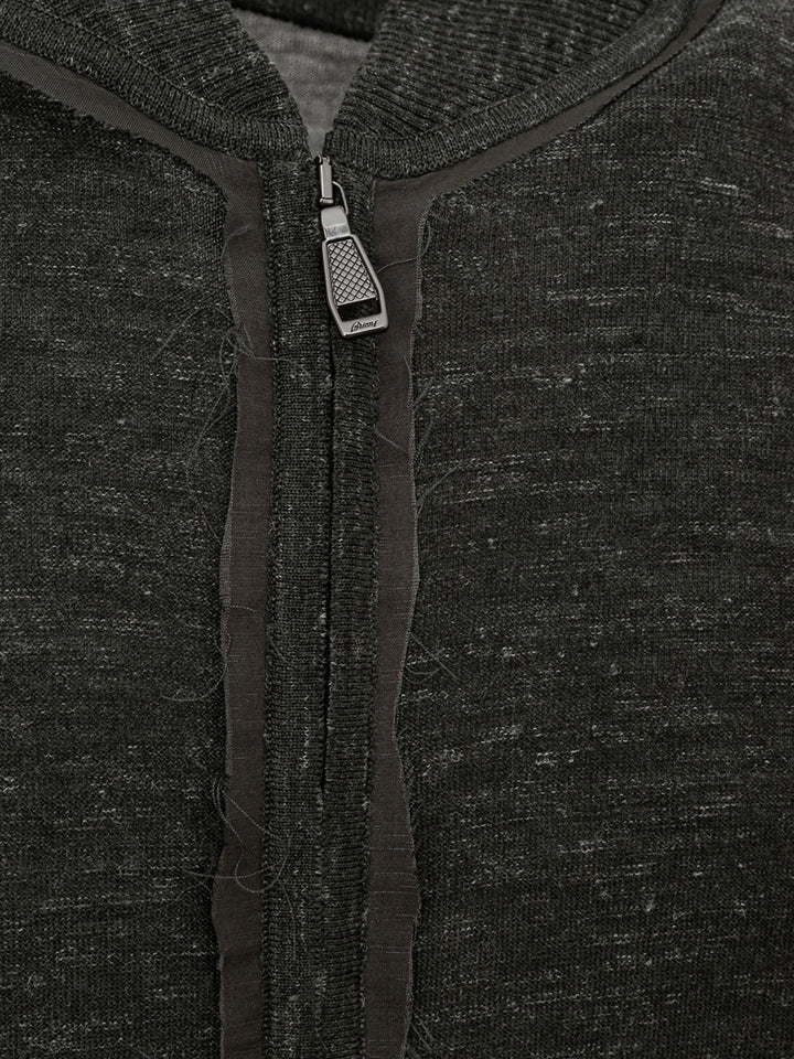 Brioni Long Sleeve Polo Shirt with Zip