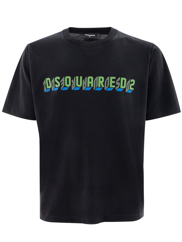 T-Shirt Over con Logo Dsquared2