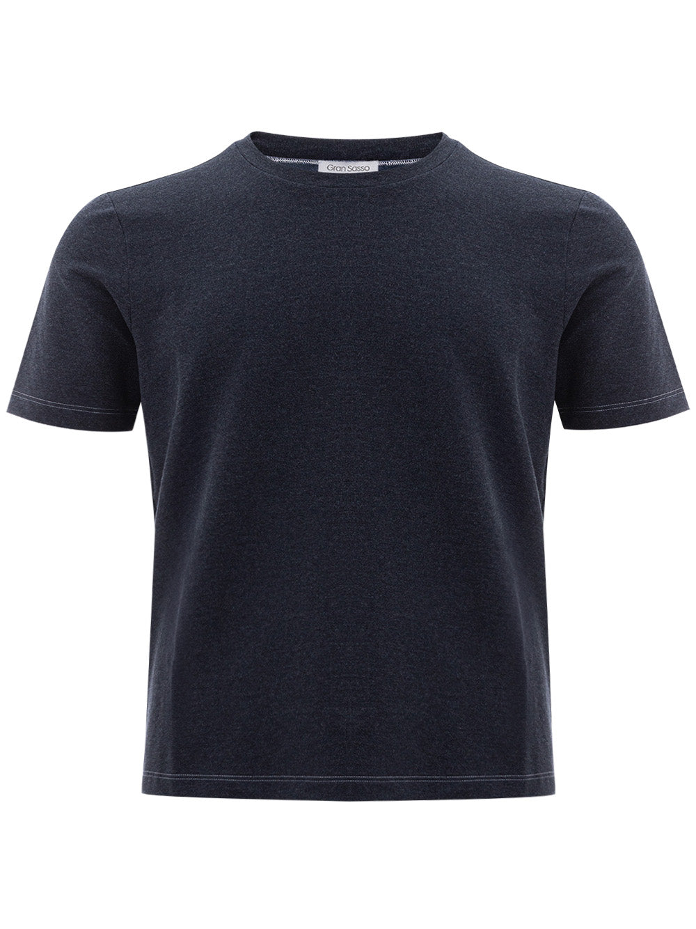 T-Shirt in Cotone Blu Gran Sasso