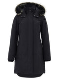 Parka in Tessuto con Cappuccio e Pelliccia Moose Knuckles