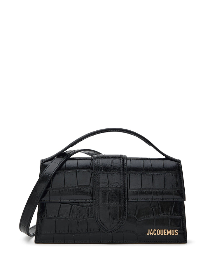 Borsa a Spalla Le Grand Bambino in Stampa Cocco Nero Jacquemus