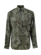 Camicia Stampa Floreale in Verde Tom Ford