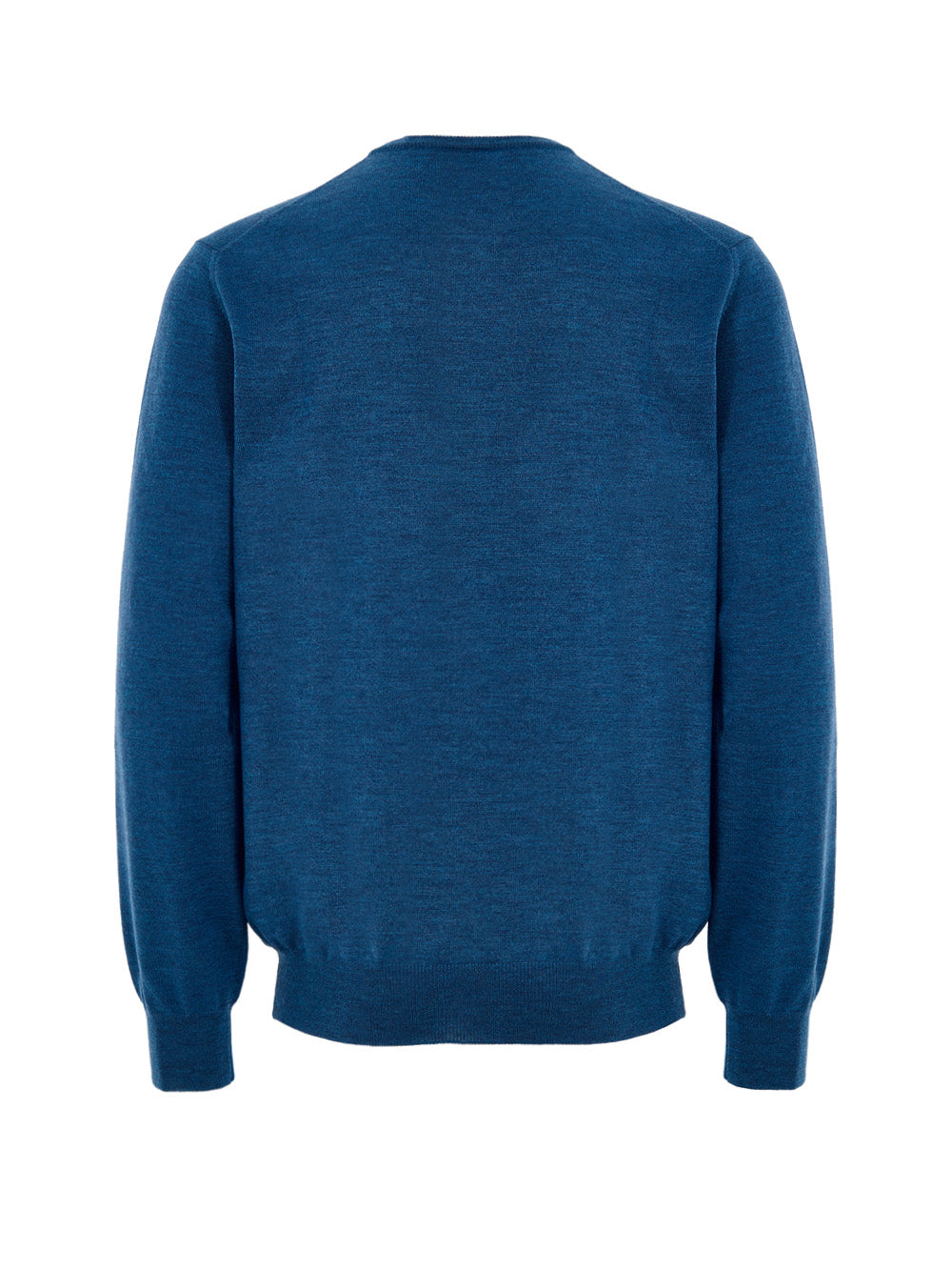 Maglione Girocollo Blu in Lana Sottile Gran Sasso