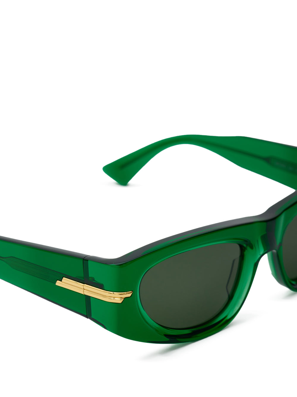 Γυαλιά ηλίου σε διαφανές πράσινο οξικό bottega veneta