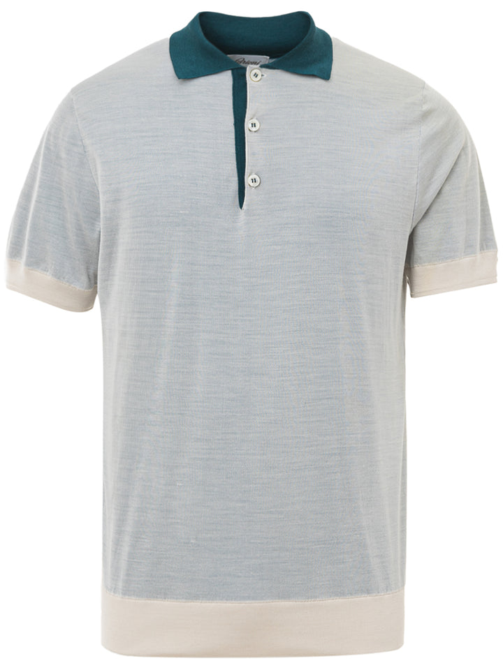 Brioni double fabric polo shirt