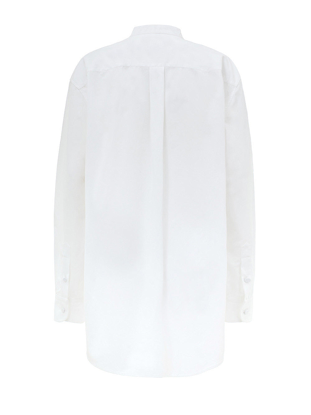 Blusa in Popeline di Cotone Bianco con Decorazioni in Cristalli Gucci