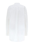 Blusa in Popeline di Cotone Bianco con Decorazioni in Cristalli Gucci