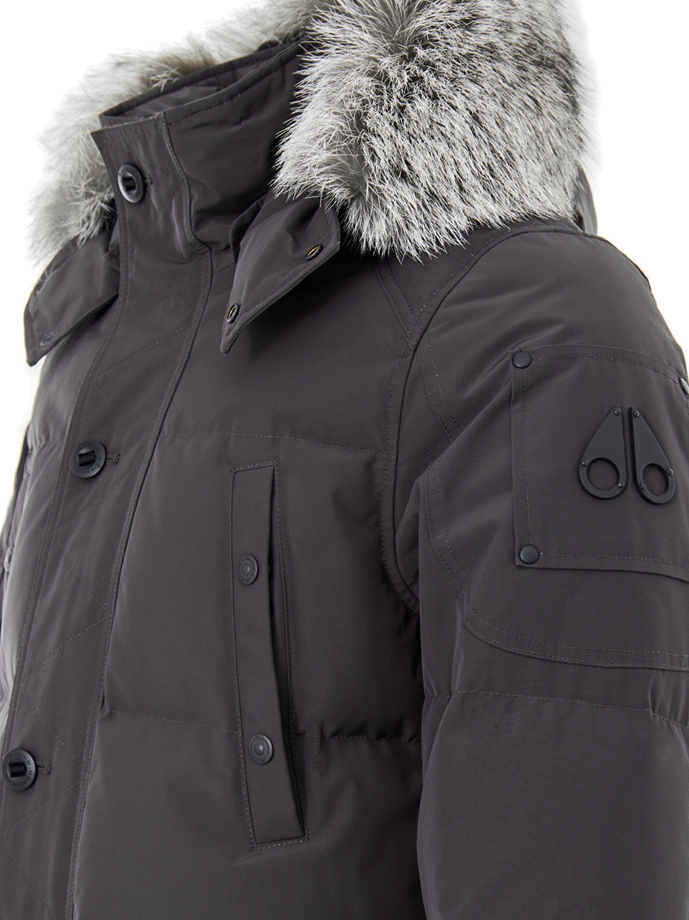 Giubbino Field Jacket in Grigio Scuro Moose Knuckles