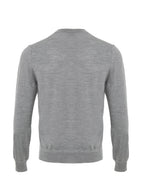 Maglia Grigia con Scollo a V in Cashmere e Seta Tom Ford