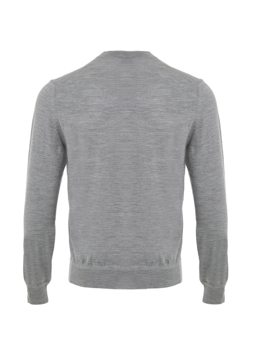 Maglia Grigia con Scollo a V in Cashmere e Seta Tom Ford