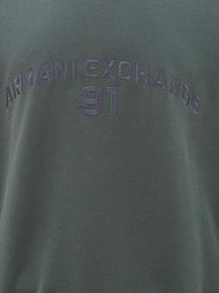 Armani Exchange Green Cotton Sweatshirt