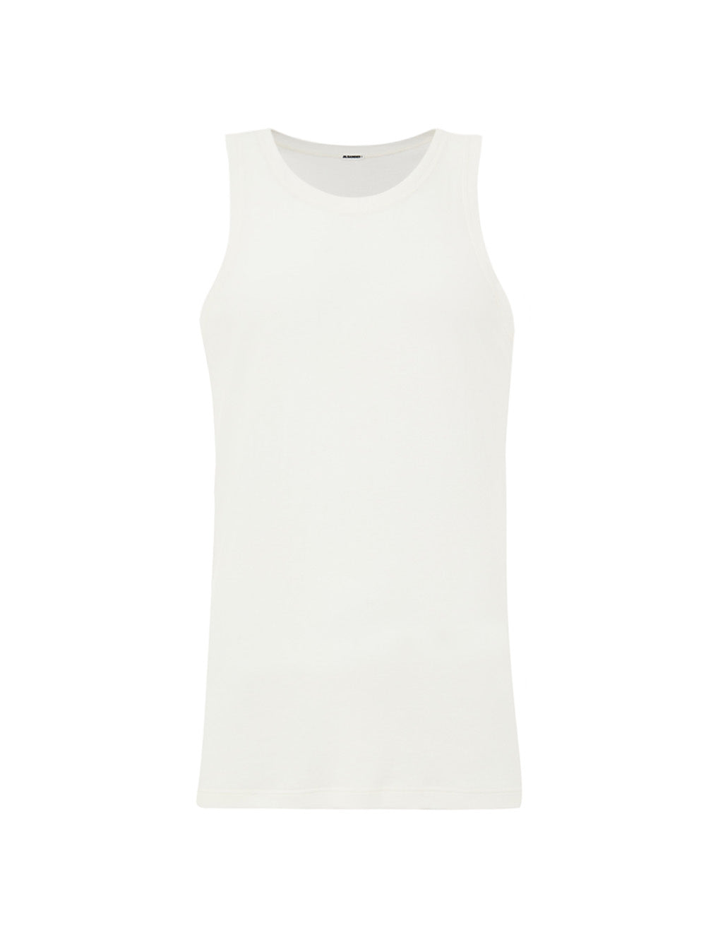 Canotta Bianca in Cotone Garzato Jil Sander