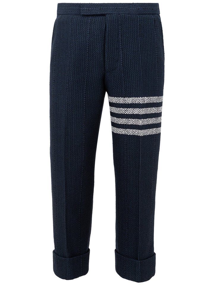 Thom Browne blue tweed trousers