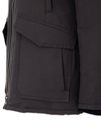 Field Jacket in Marrone con Cappuccio e Pelliccia Moose Knuckles