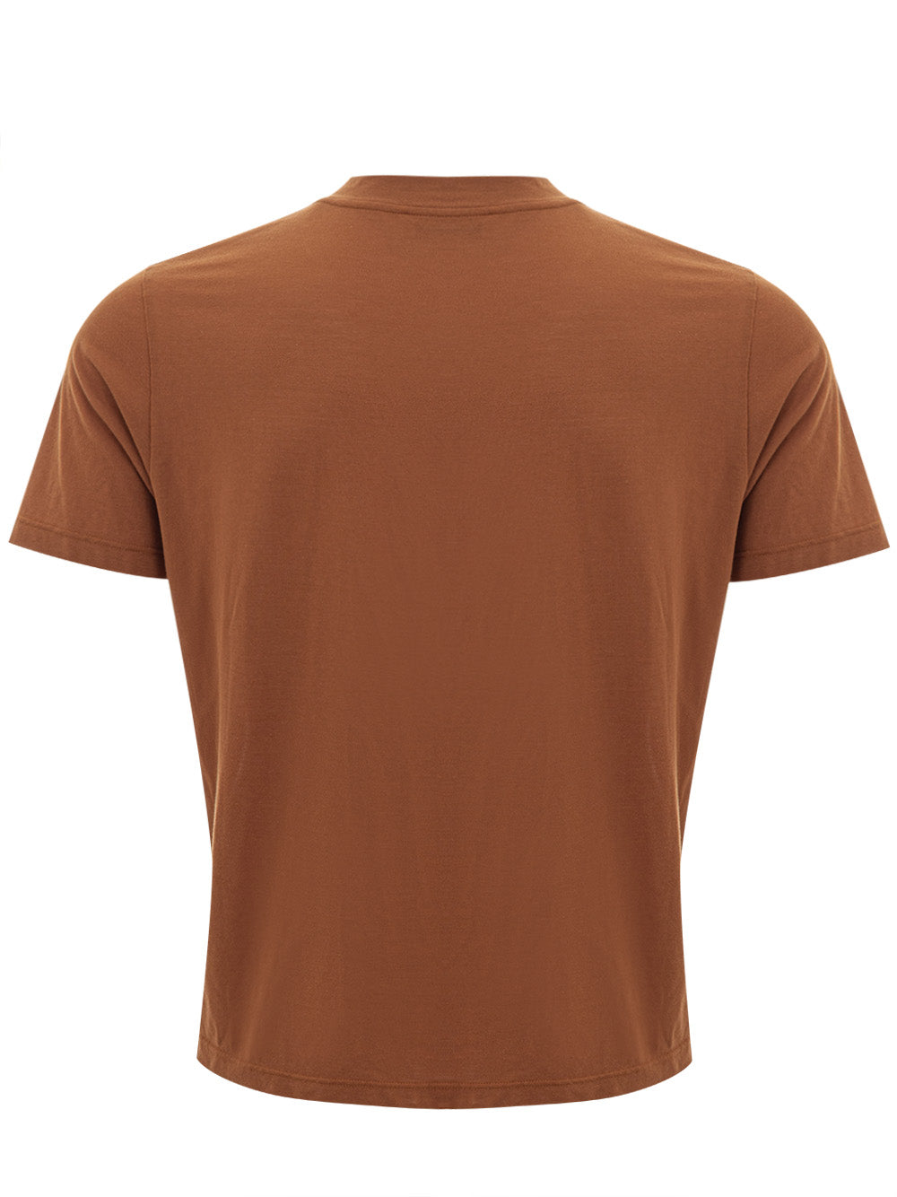 T-Shirt in Cotone Marrone Gran Sasso