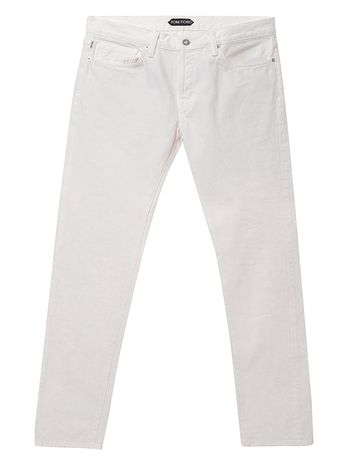 White Five Pocket Jeans Tom Ford