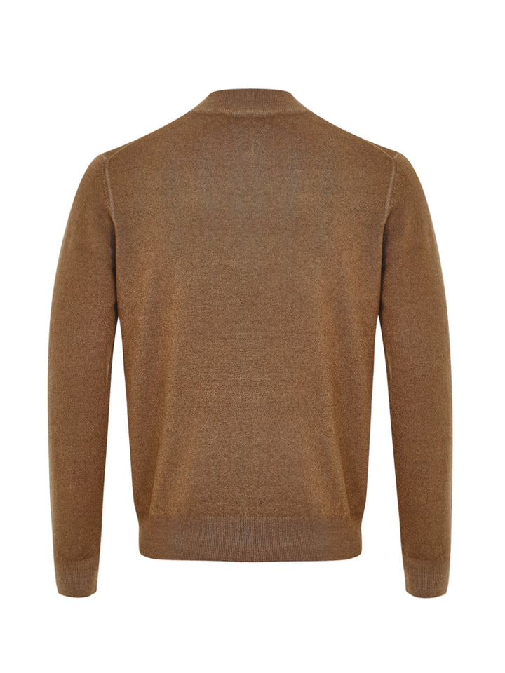 Maglia Lupetto in Lana Marrone Gran Sasso