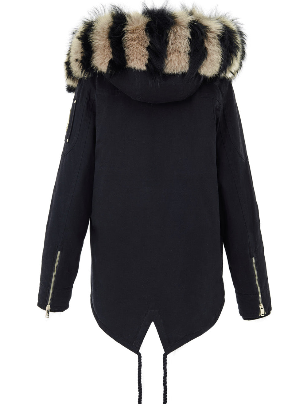 Giubbino Middle Parka in Tessuto Verde con Pelliccia Moose Knuckles