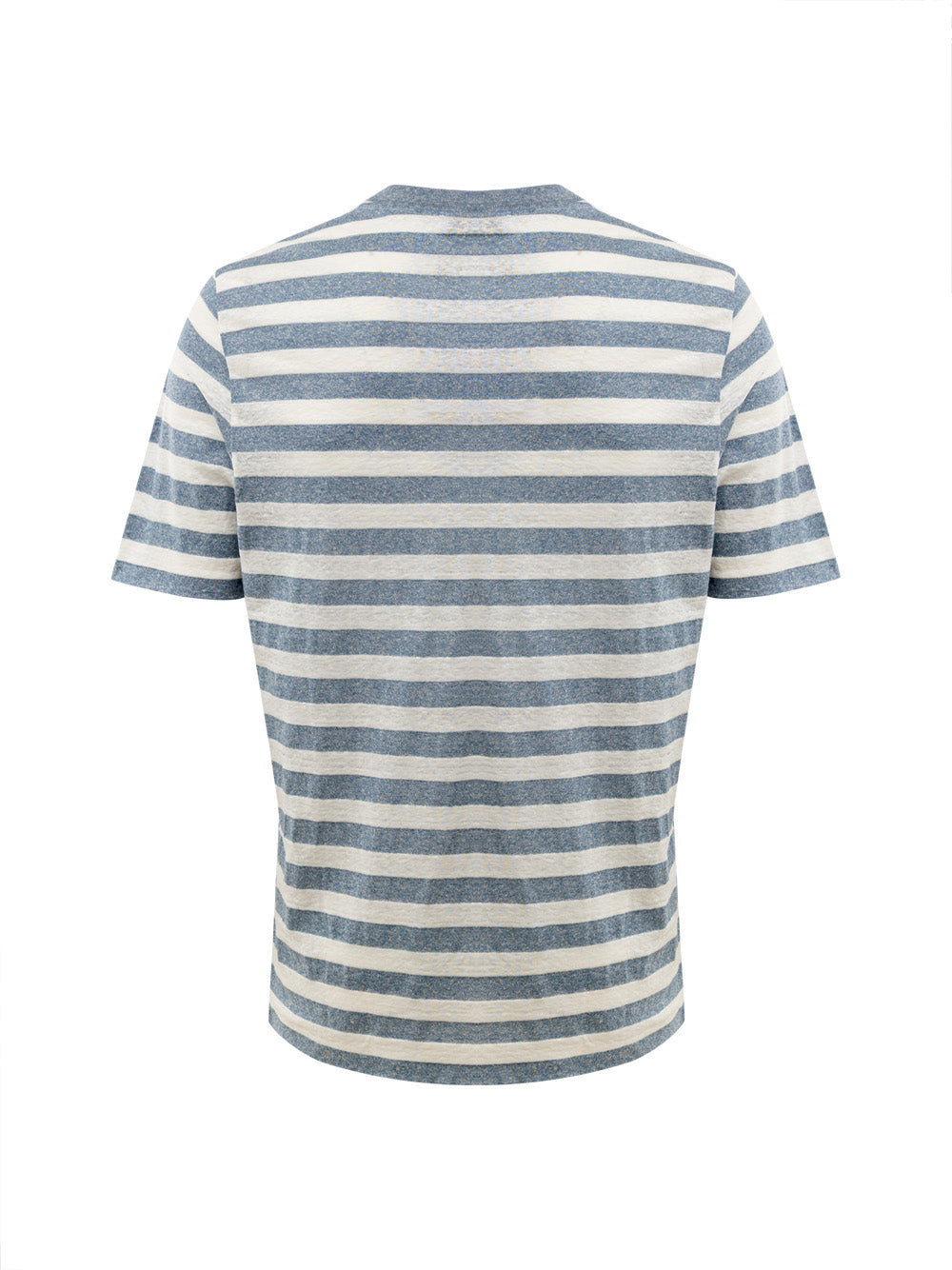 T-Shirt a Righe in Cotone Fiammato Gran Sasso