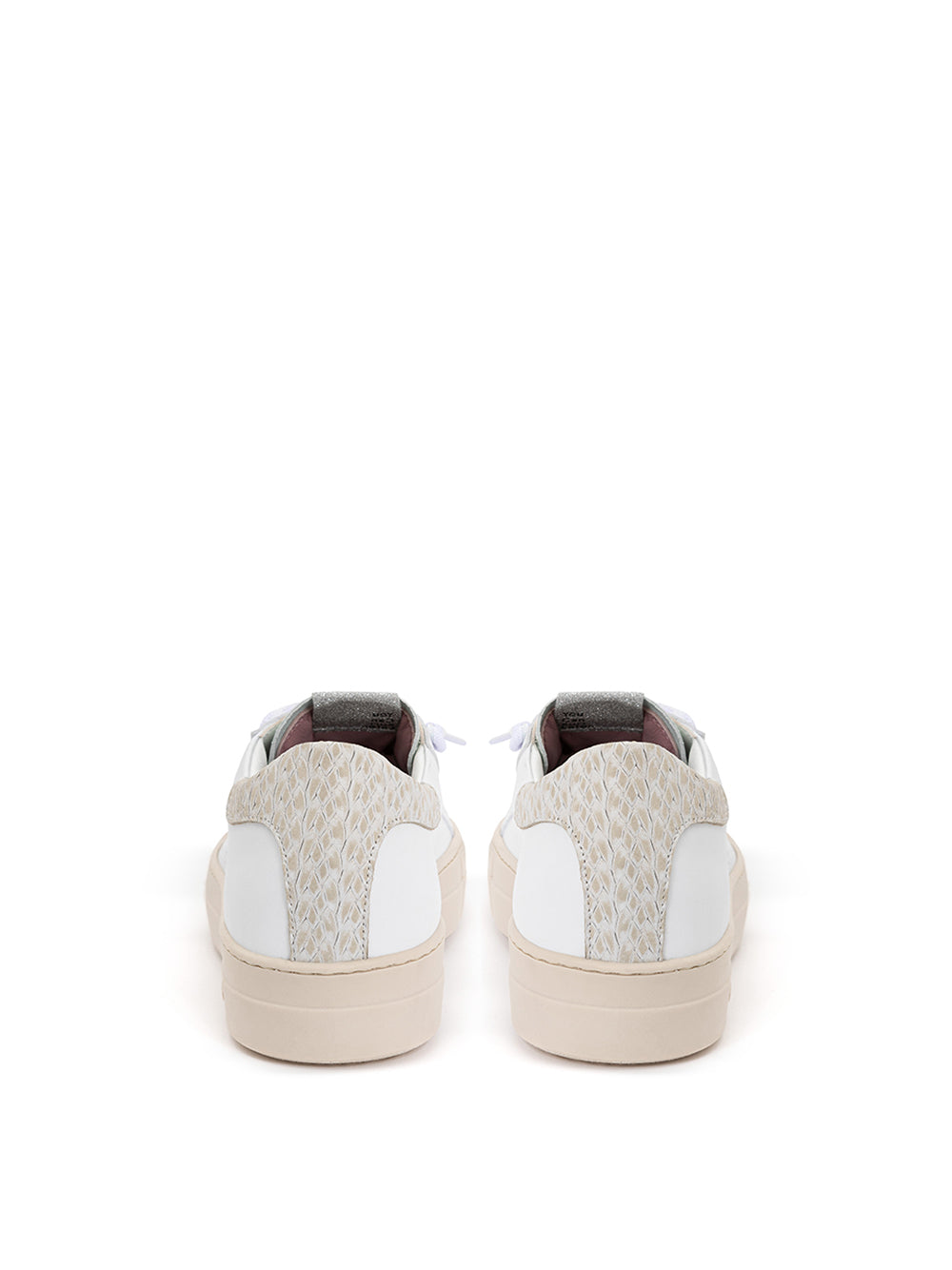 Zapatillas Thea Piton de piel blanca P448.