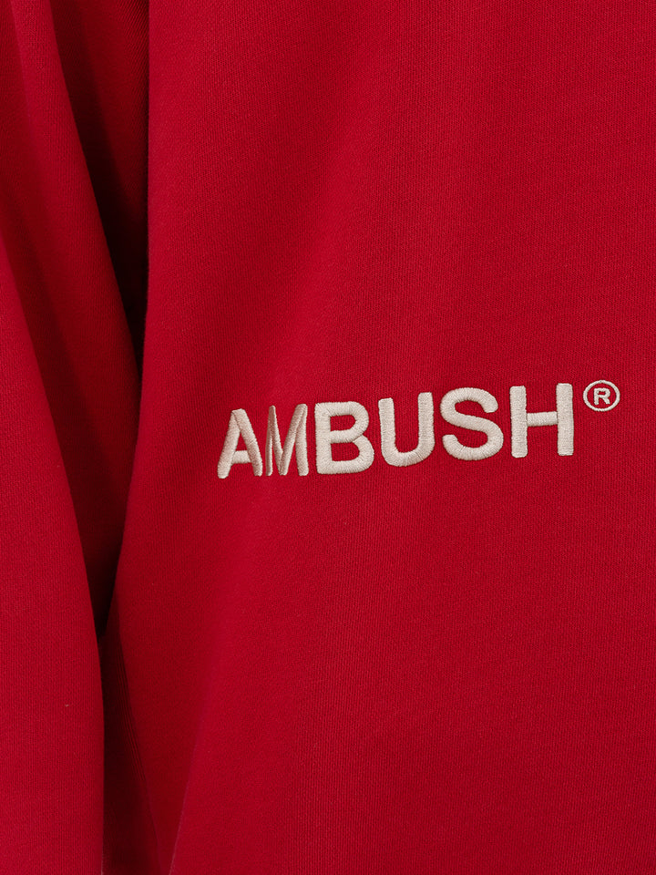 Felpa Rossa con logo Ambush