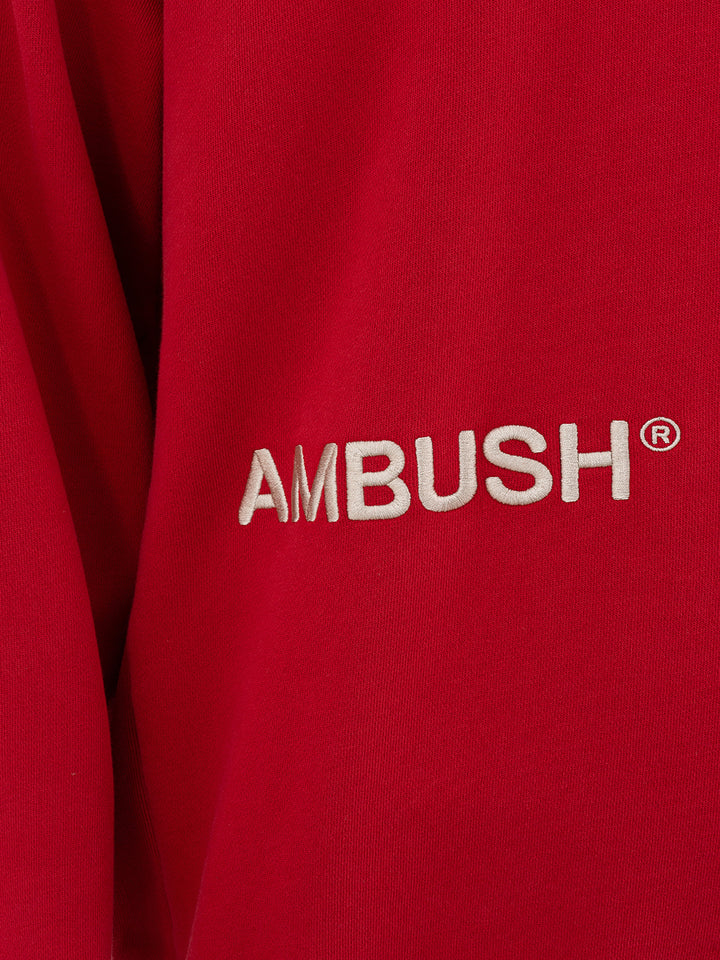 Sweat rouge avec logo Ambush