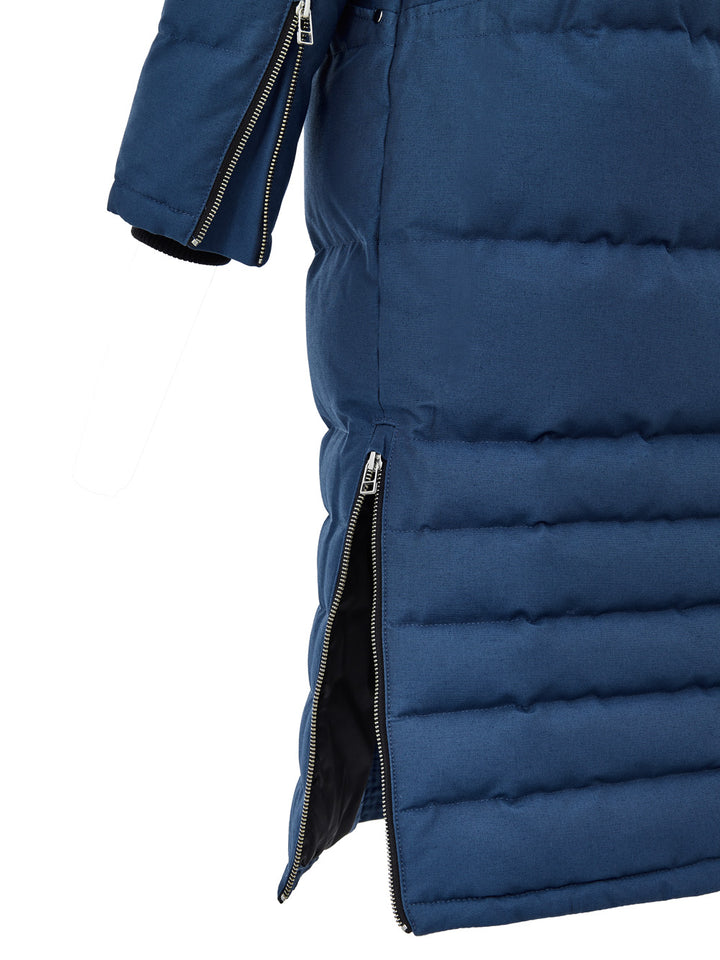 Giubbino Lungo Imbottito Azzurro con Pompom Moose Knuckles