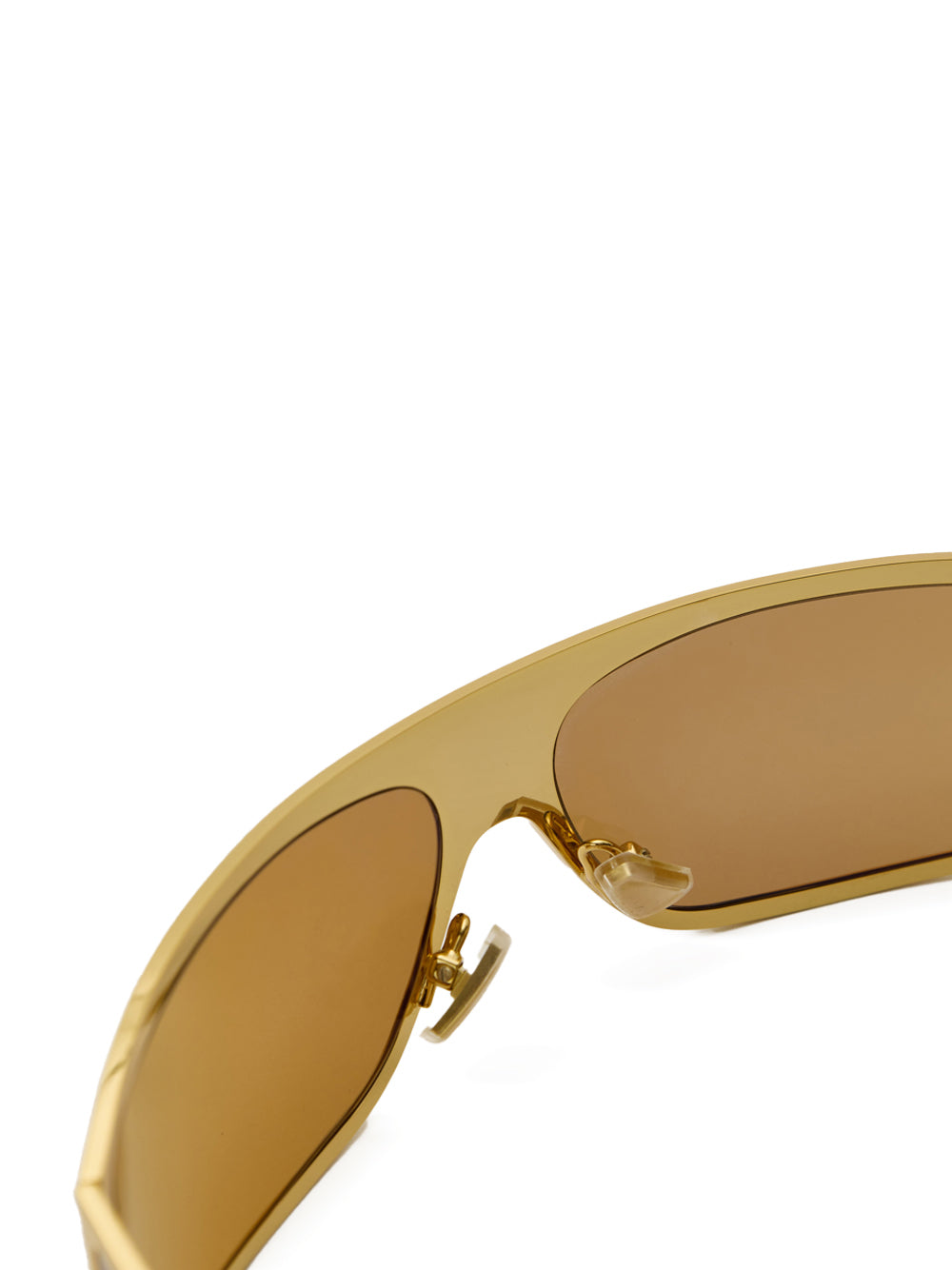 Occhiali da Sole Avvolgenti in Metallo Gold Bottega Veneta
