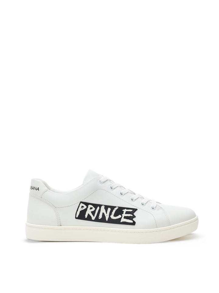 Sneakers Bassa in Pelle Bianca 'Prince' Dolce & Gabbana