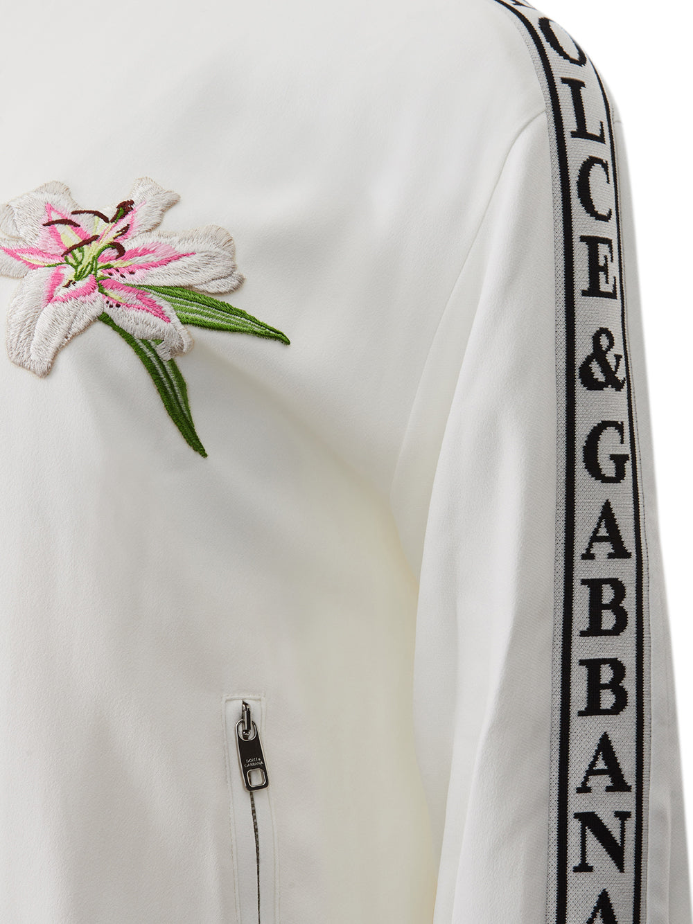Felpa Ricamo con Zip Dolce & Gabbana