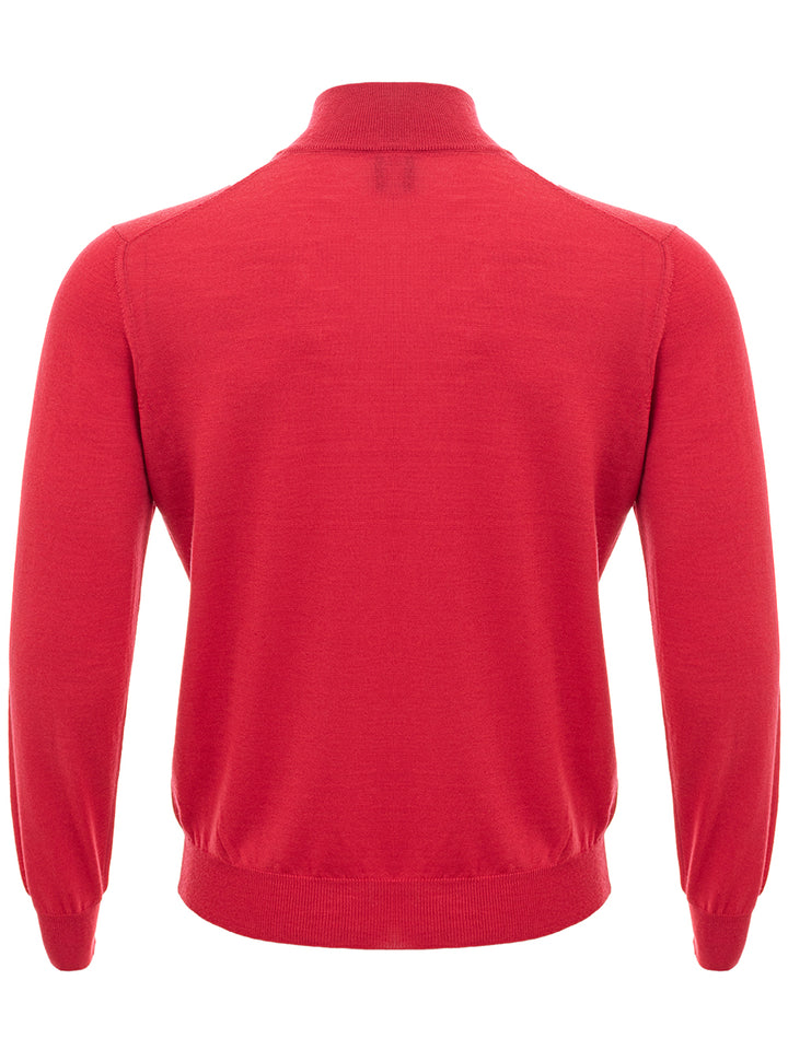 Gran Sasso Mock Neck Sweater with Half Zip