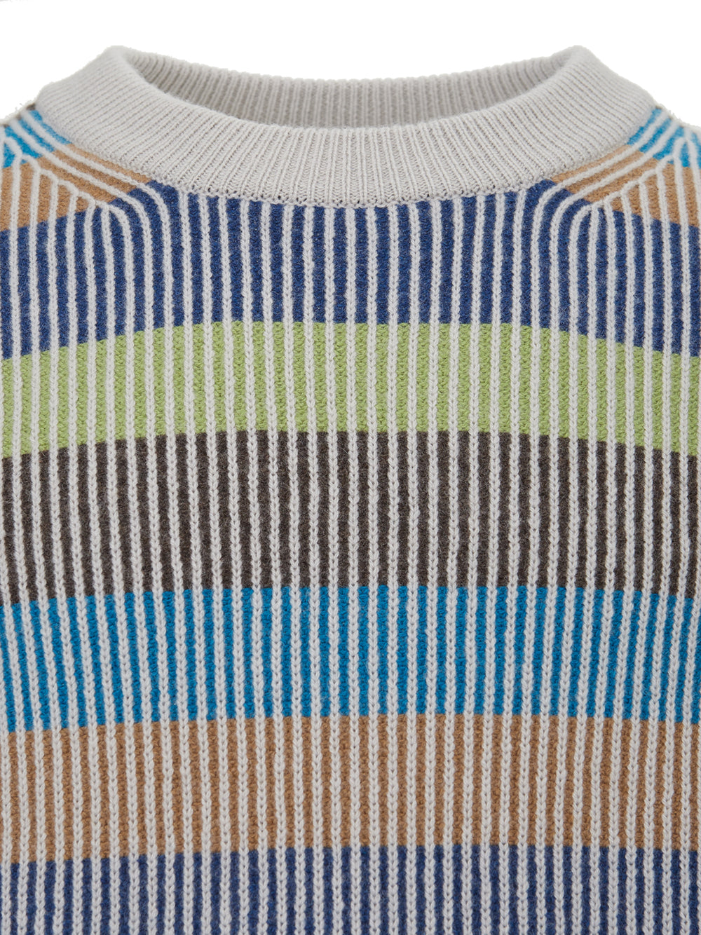 Jersey multicolor con cuello redondo en cachemira Gran Sasso