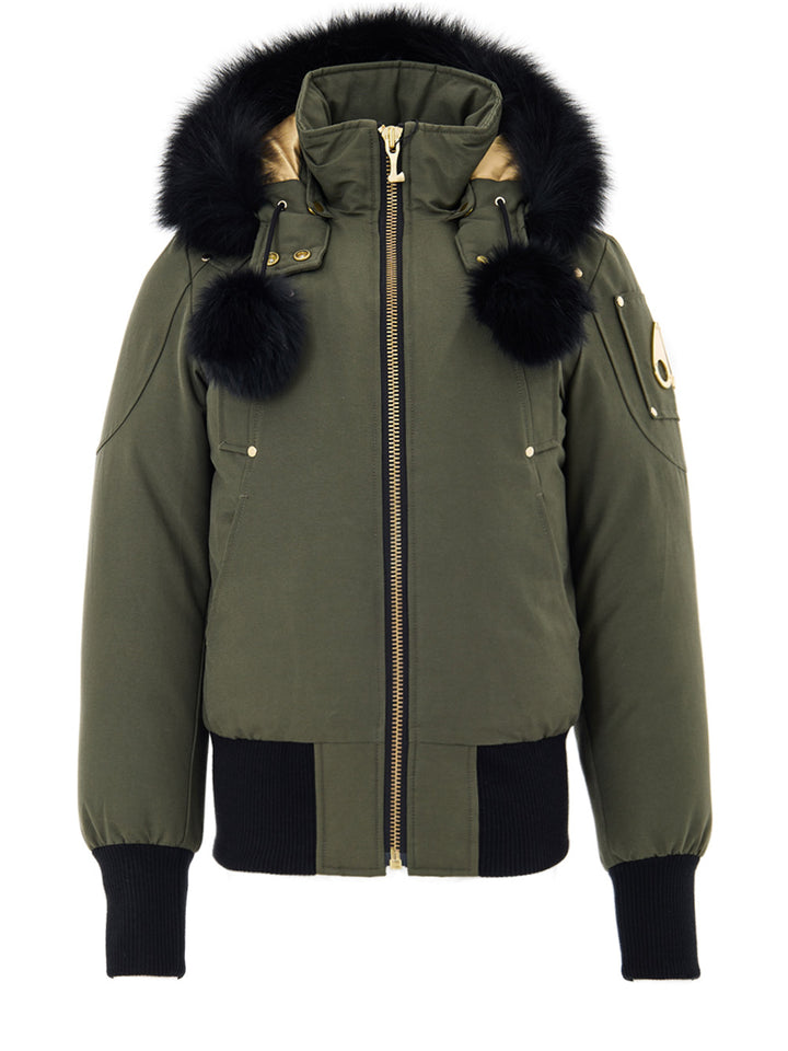 Giubbino Bomber Verde con Pompom Moose Knuckles