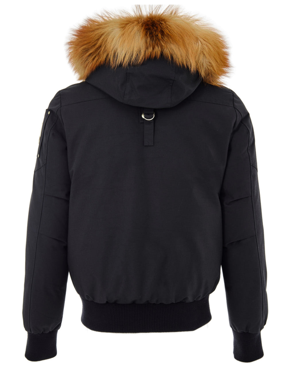 Giubbino Bomber Nero con Cappuccio E Pelliccia Moose Knuckles